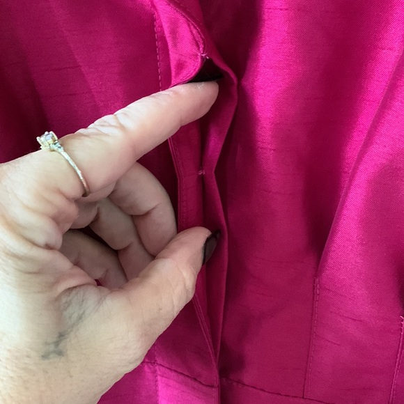 Kasper Metallic Pink Dress with tie waist - Picture 5 of 8